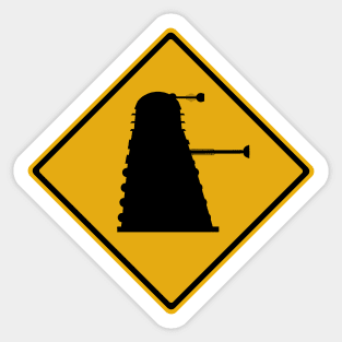 Dalek 1963 Silhouette Road Sign Sticker